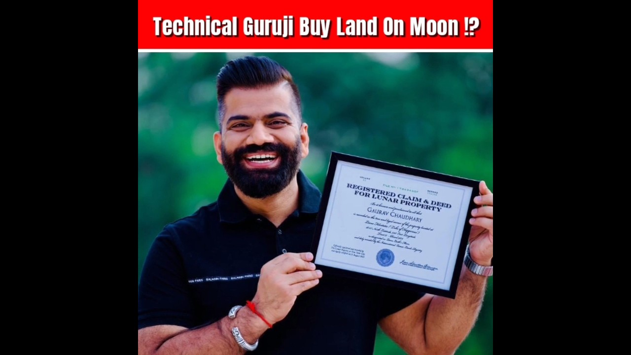 Technical Guruji Buy Land on Moon !?😱 REAL or FAKE #technicalguruji #chandrayaan3  #shorts