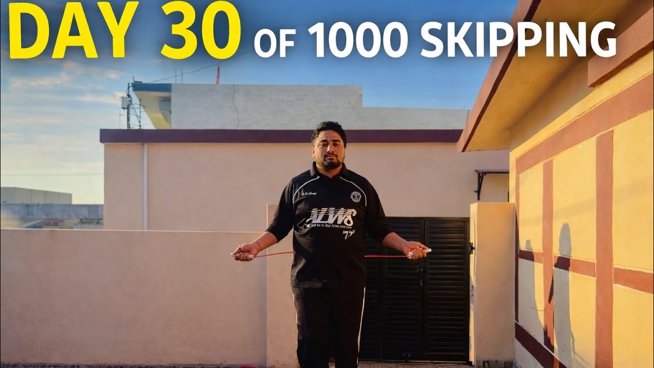 DAY 30 of 1000 Skipping 🏆 Challenge Completed… February = 2000 Skips Every Day 😤
