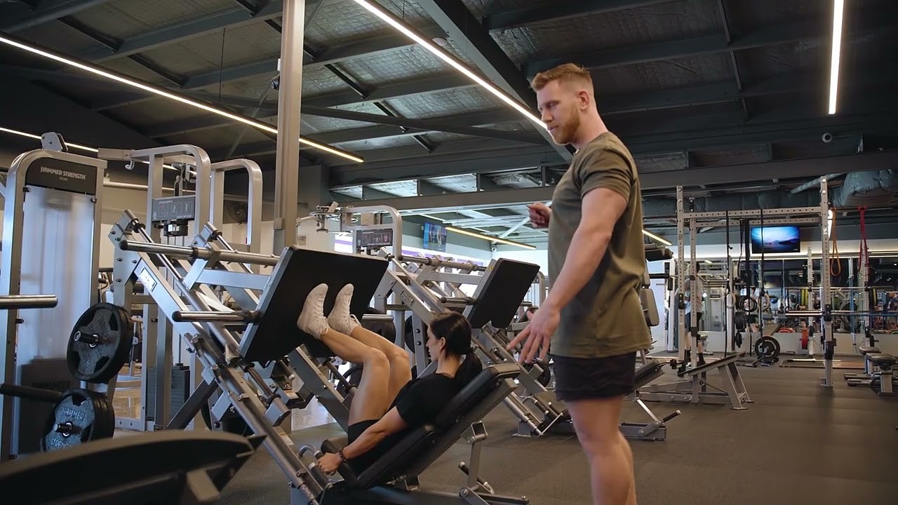 Hammer Strength Plate Loaded Linear Leg Press at Anytime Fitness, Virginia QLD