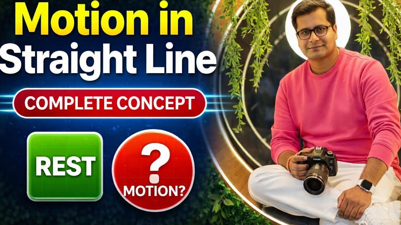 Motion in Straight Line | Position, Rest  Average & Instantaneous Speed Complete |  