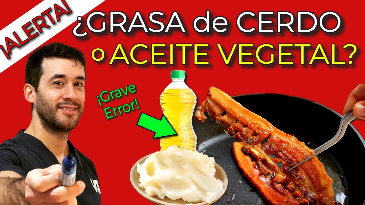 ¡GRASA de CERDO Vs ACEITE VEGETAL! ¿CUÁL ES MEJOR PARA COCINAR? | La GRASA MÁS SALUDABLE del MUNDO