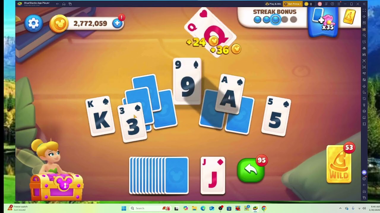 Disney Solitaire Level 285 Completed | Aladdin Scene Epic Mode | F2P Smart Strategy