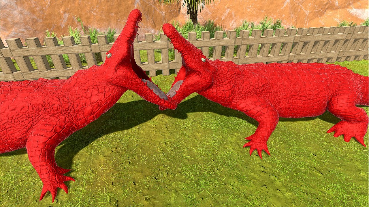 FIRE PURUSSAURUS CROCODILE DEATH RUN - Animal Revolt Battle Simulator