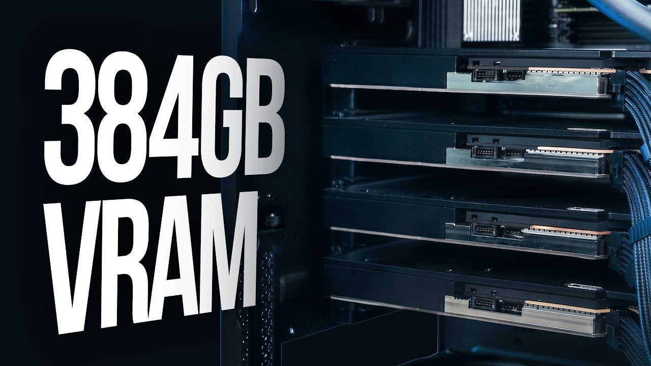 Four RTX PRO 6000 Blackwell GPUs in one Liquid Cooled Workstation | TheMVP