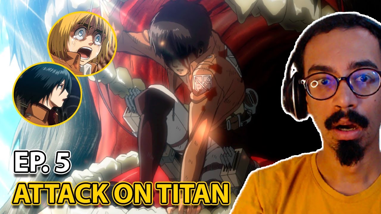 O EREN MORREU?!  – React Attack On Titan EP. 5