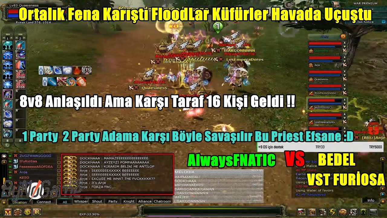 Altar AlwaysFNATIC Klanı Ve BEDEL Klanı 8vs8 Atacakken Ortalık Karışıyor 2 Klan Geliyor | ALTAR PK |