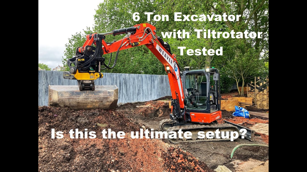 Kubota KX60 with tiltrotator tested for a week
