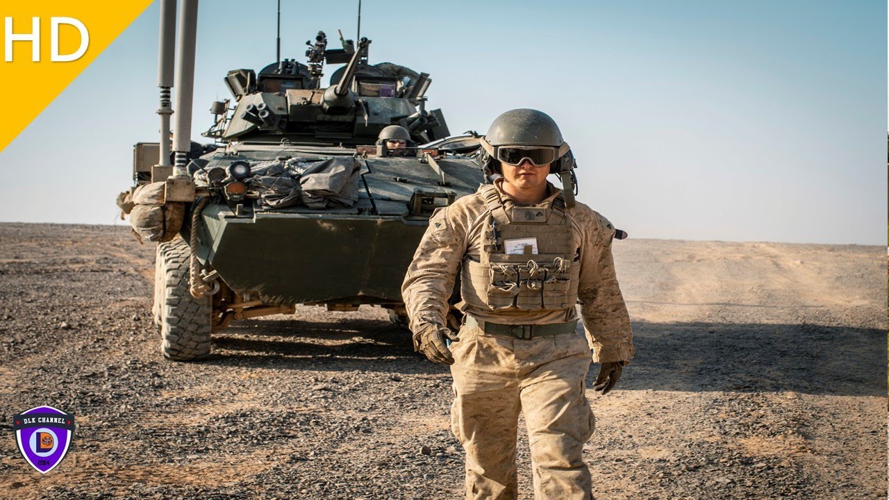 U.S. Marine & LAV-25 Perfome Live-Fire Range of Military Operation