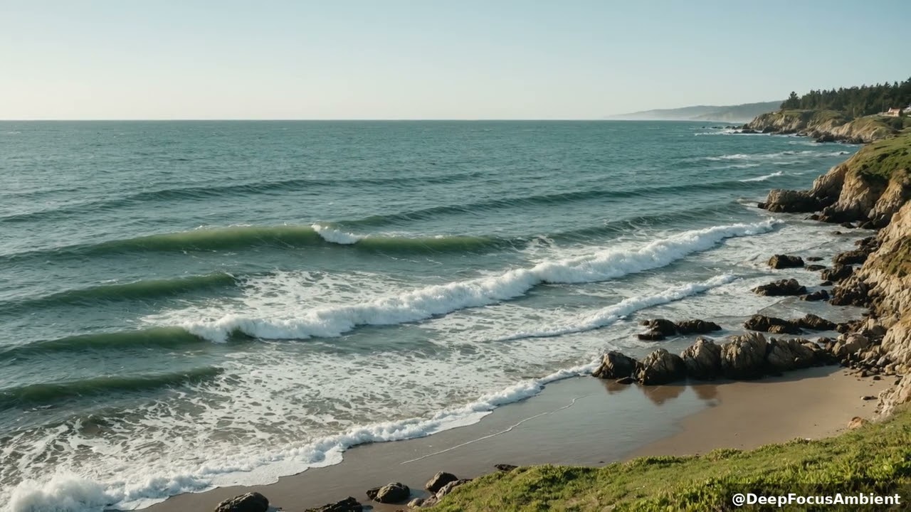 Morning Coastal Bliss: Gentle Waves for Ultimate Relaxation 🌊✨