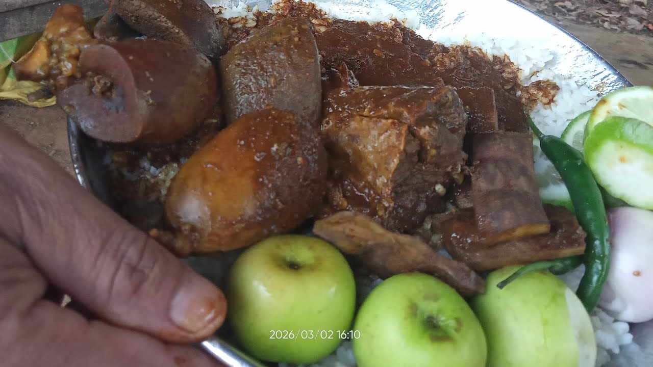 Eating pork innards #mukbang #asmr #northeast #