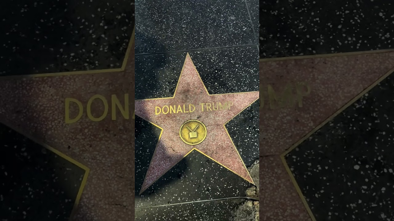 55-й день у звезды Дональда Трампа на &laquo;Аллее славы&raquo;! #ДональдТрамп #Голливуд #Калифорния