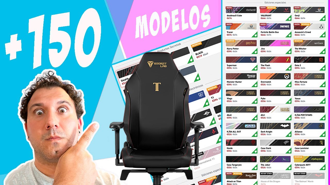 +150 MODELOS de silla SECRETLAB &iquest;Alguna te gusta SEGURO?😍🥰😘@AlexisPrieto