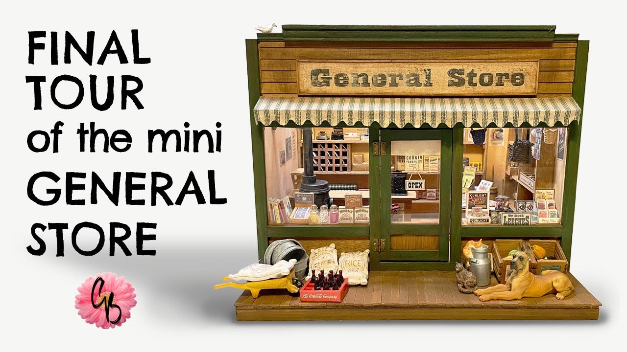 COMPLETED MINIATURE GENERAL STORE - FULL VIDEO TOUR