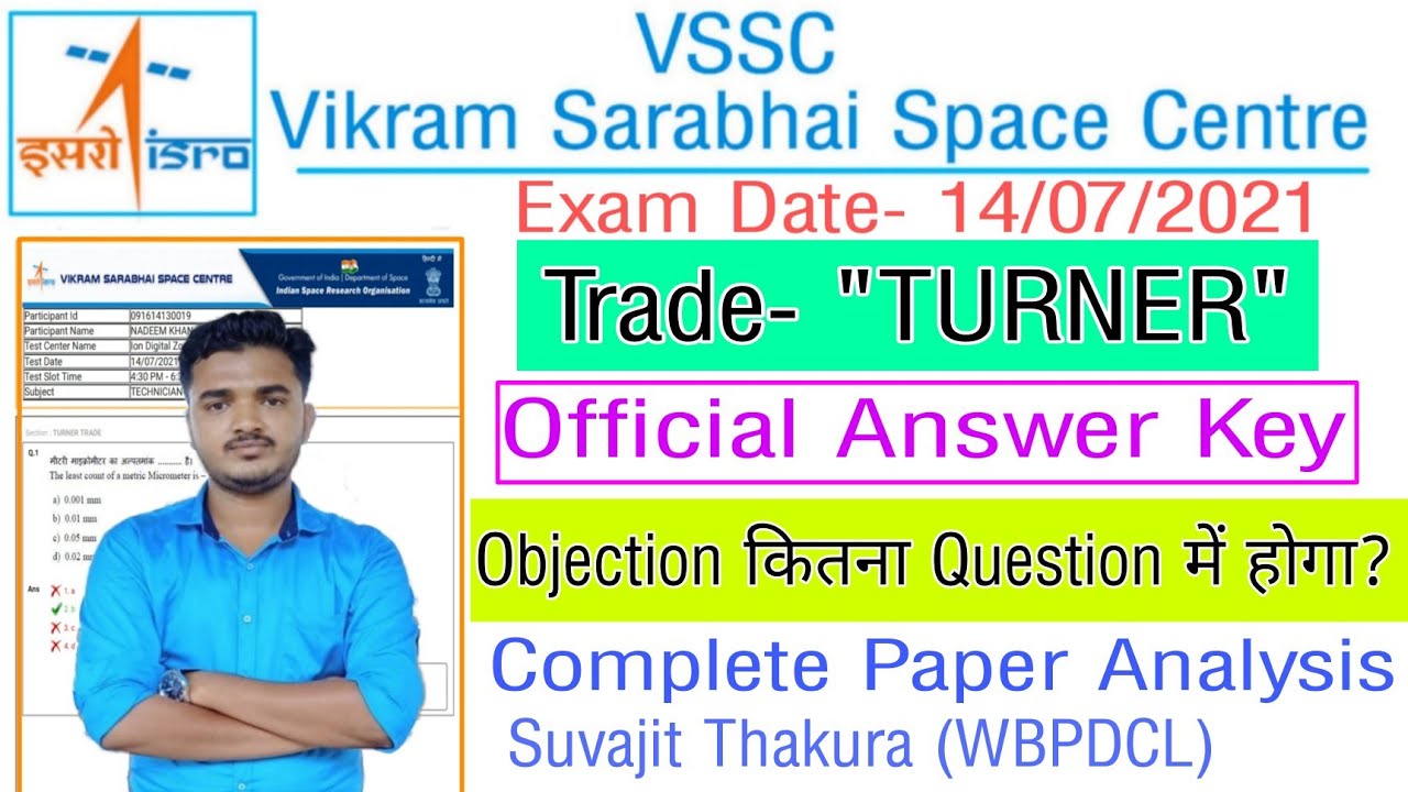 VSSC Turner Question Paper Analysis || VSSC Turner Answer Key 2021 | VSSC Turner Question Paper 2021