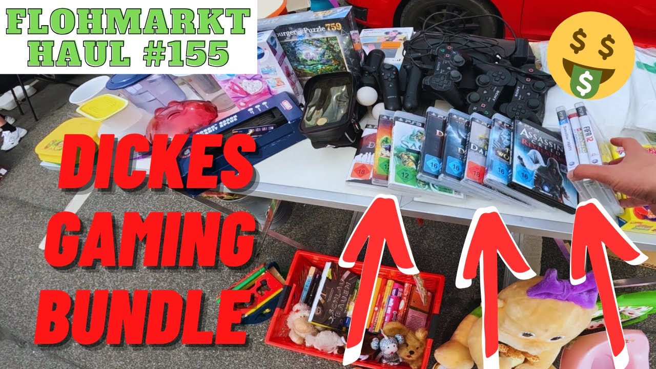 FLOHMARKT eskaliert mit GAMING BUNDLE 😱 das glaubt mir NIEMAND - Schnell reich durch Trödel?!