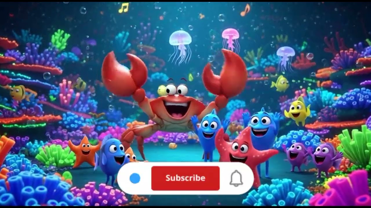 Crazy Crab 🦀 | Fun Kids Dance Rhyme | 1-Minute Nursery Song
