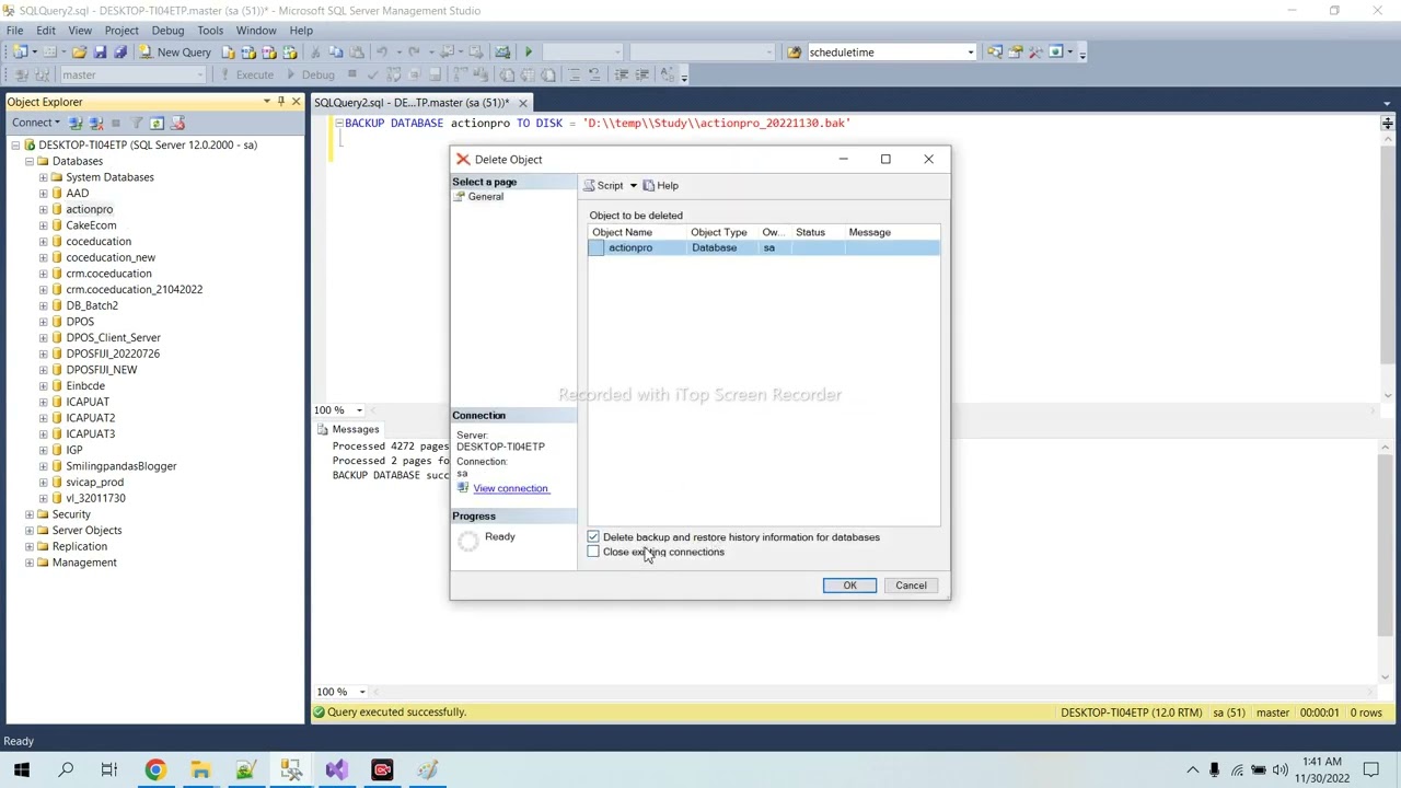 SQL-2 | Create Backup & Restore Backup Using SQL Server Command