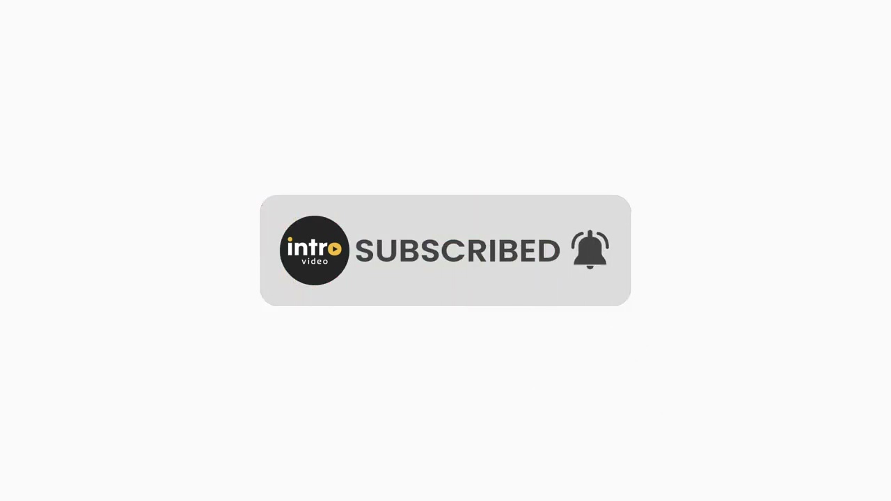White Screen Subscribe Button Animation for YouTube | No Copyright, Free to use, Royalty free