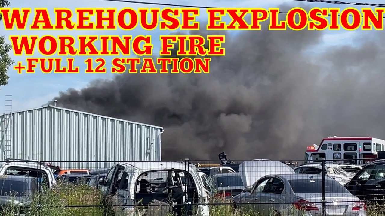**WAREHOUSE EXPLOSION** Calgary Firefighters Responding To A Large Building Fire In ForestLawn | CFD