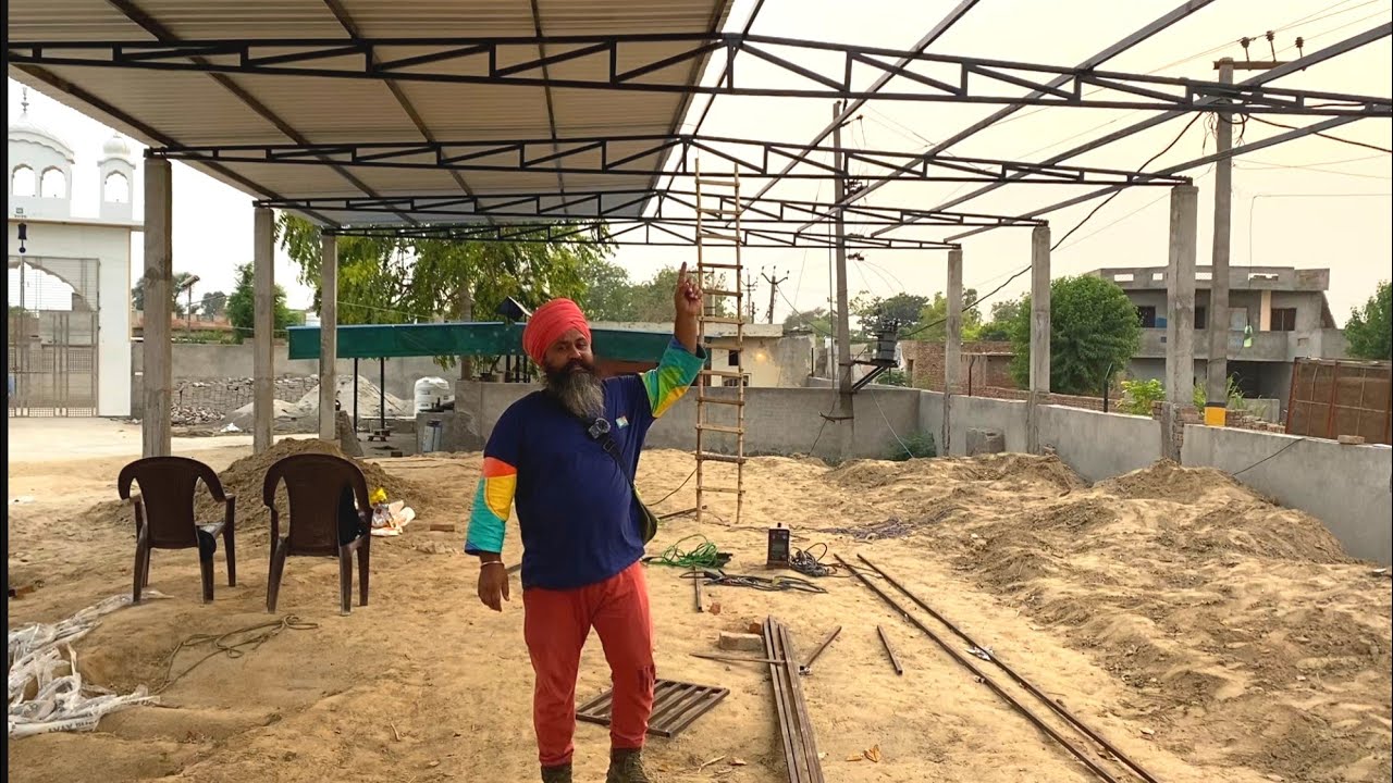 90 × 40 Roof Shed Cost 2023 | Tata Blue Scope Heat Insulated Roofing Sheet Truss design & Price |