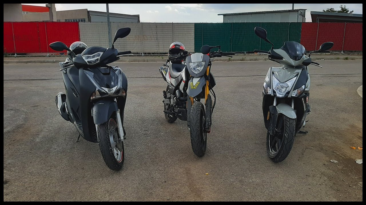 Giro con amici | Keeway TXM125S Onboard - Kymco Agility125 - Honda SH125 |