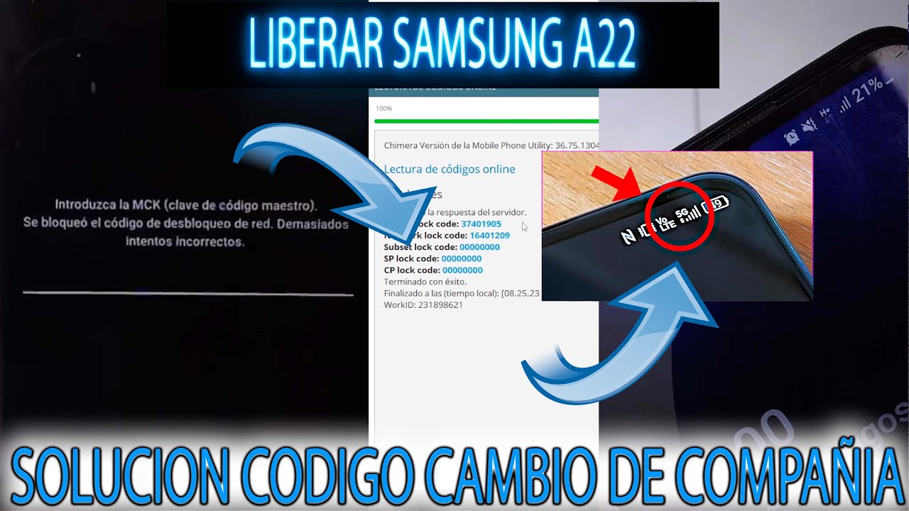 UNLOCK SAMSUNG A22 LIBERAR RED SACAR CODIGO MCK Y NCK BIEN EXPLICADO CON CHIMERA