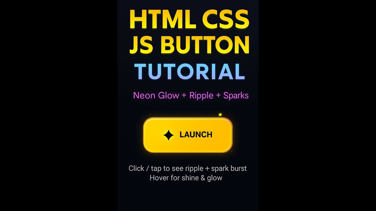 Build a Neon Glowing Button with HTML, CSS & JavaScript | Beginner Friendly Tutorial