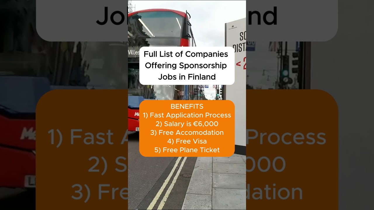 Companies Offering Sponsorship Jobs in Finland #workinfinland #jobsinfinland #relocatetofinland