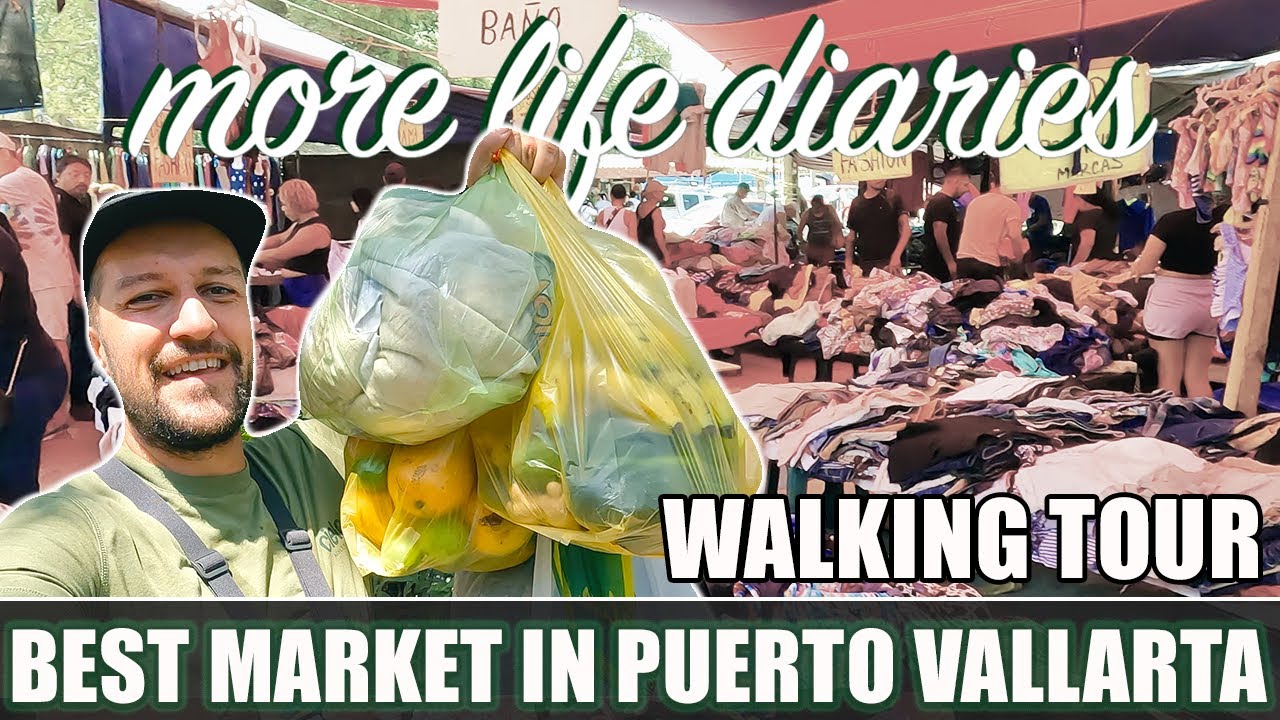 BEST LOCAL MARKET IN PUERTO VALLARTA MEXICO🇲🇽 (TIANGUIS SANTA MARIA)