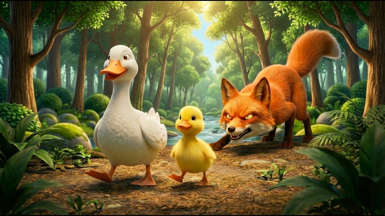 Fox Attacked Baby Ducks! 💔 Can She Save Them? 3D Animation Story | Emotional Story | Forest Stories