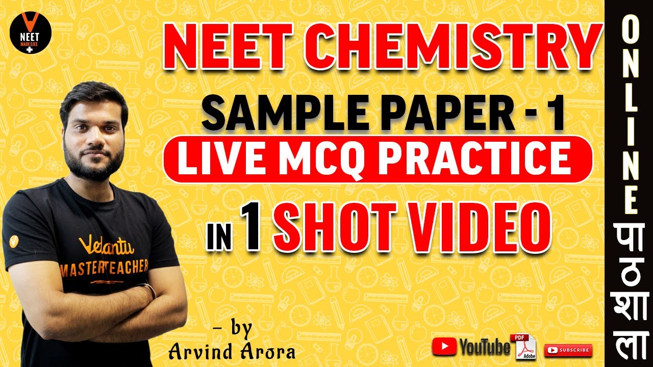 NEET Chemistry Sample Paper | NEET Chemistry | NEET 2020 | NEET 2020 preparation | By Arvind Arora