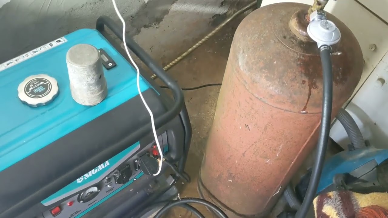 Робота генератора на газу з балона з газом з СССР
