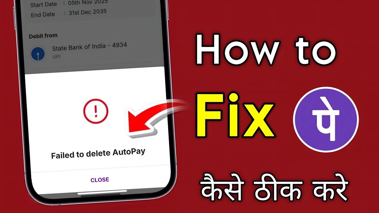 phonepe failed to delete autopay | failed to delete autopay | phonepe autopay delete nahi ho raha