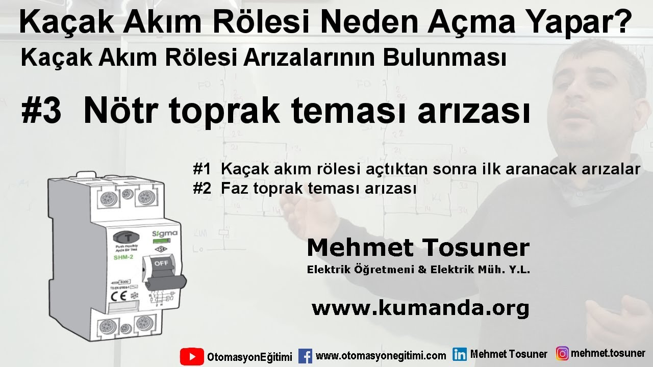 Kaçak Akım Rölesi Neden Açma Yapar?  Arızalarının Bulunması #3  Nötr toprak teması arızası