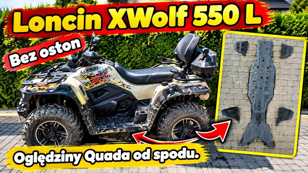 Loncin Xwolf 550 L Quad bez osłon zawieszenia.