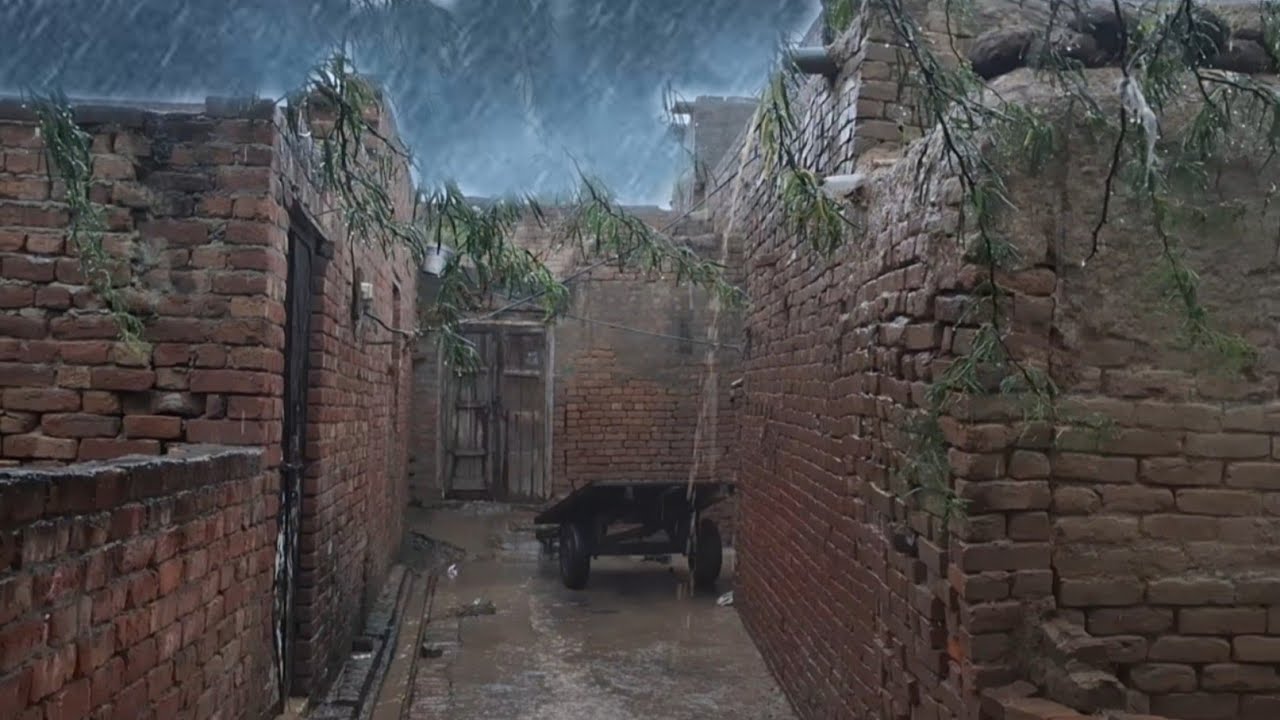 Real Pakistani 🇵🇰 Nomadic Village Life During the Heavy Rain 🌧 Near india Border | 4K HDR 