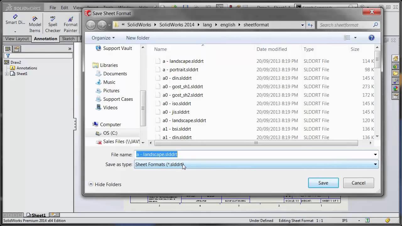 SolidWorks Tutorial - Understanding SolidWorks Drawing Templates and Sheet Format Files