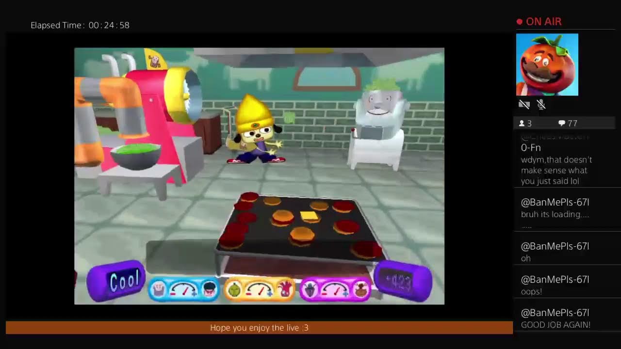 Playing PaRappa 2!