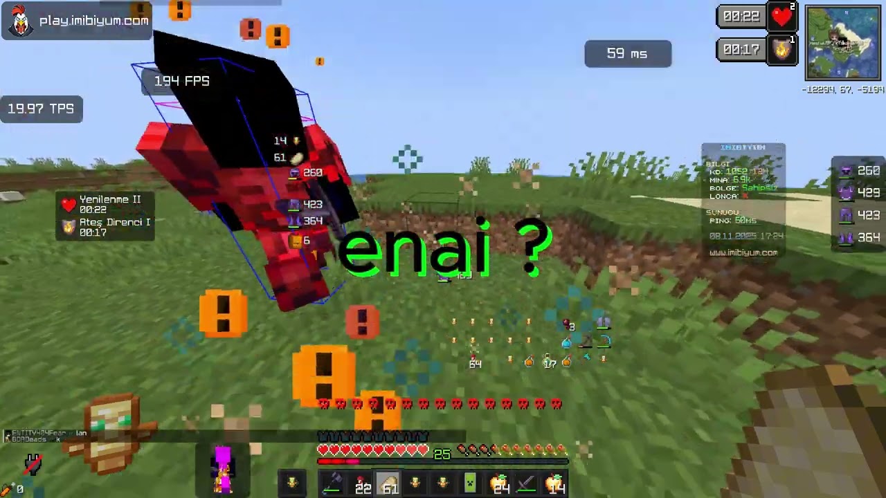 imibiyum survival ely mace yargı +1 ely katlama #imibiyum #macepvp #minecraft