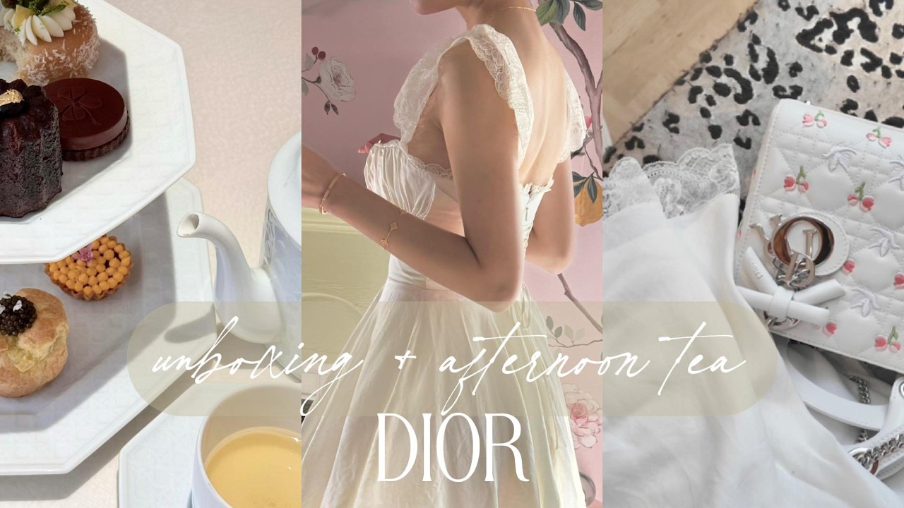Afternoon Tea at Café Dior with My Lady Dior ⊹🌷₊‧🕊 | Mini Vlog