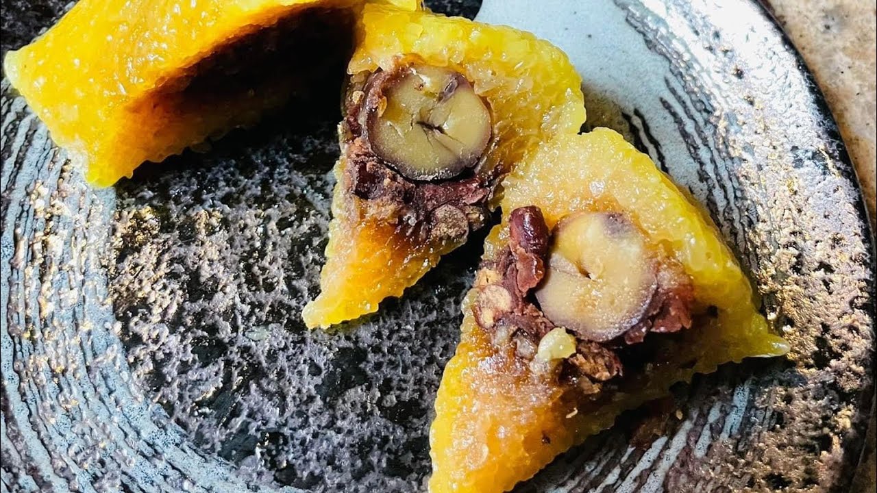 Alkaline Dumplings with Red Bean & Chestnut (Simple Easy version) 豆沙栗子鹼水糭 (簡單容易版本) 🌰🌰🌰