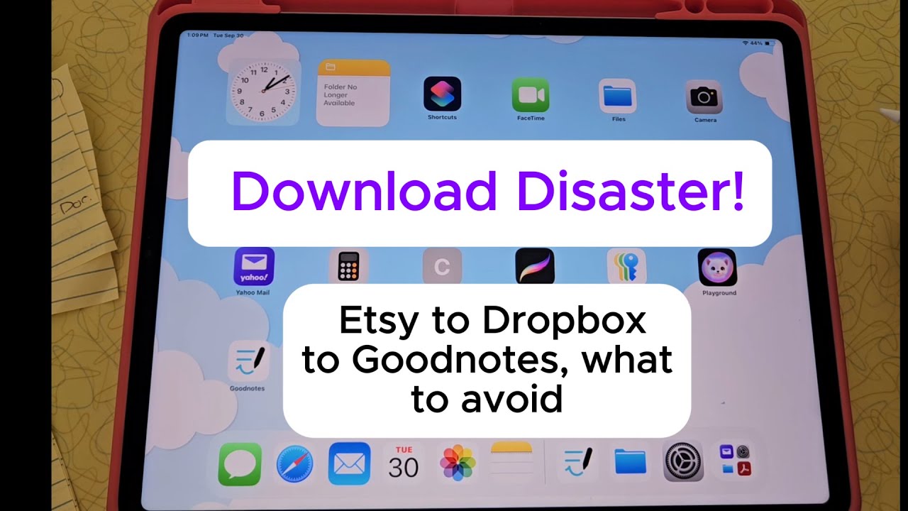 Digital Planning Speedbumps | Etsy to Dropbox to GoodNotes