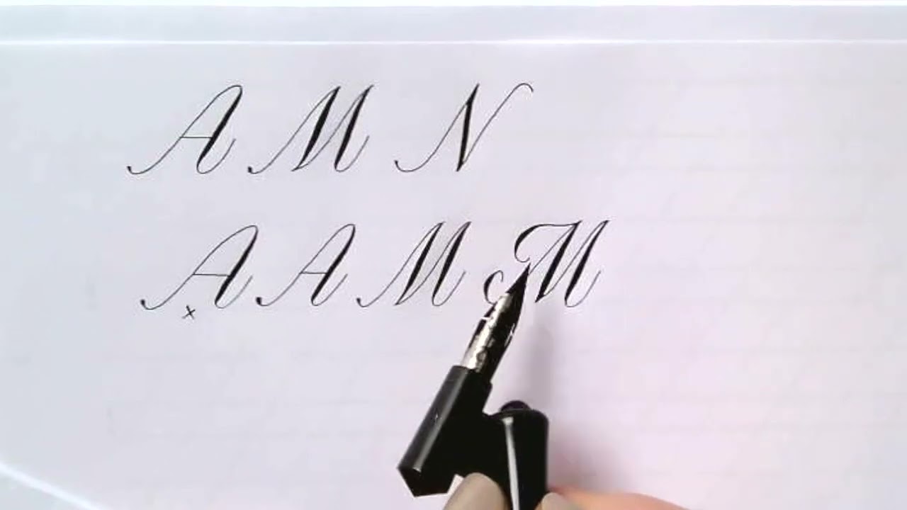 Copperplate Uppercase Letters: A M N