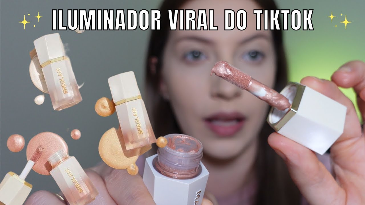 TESTEI O ILUMINADOR FAMOSO DA SHEGLAM | *viralizou no tiktok* CONTORNO, BLUSH E ILUMIANDOR SHEGLAM