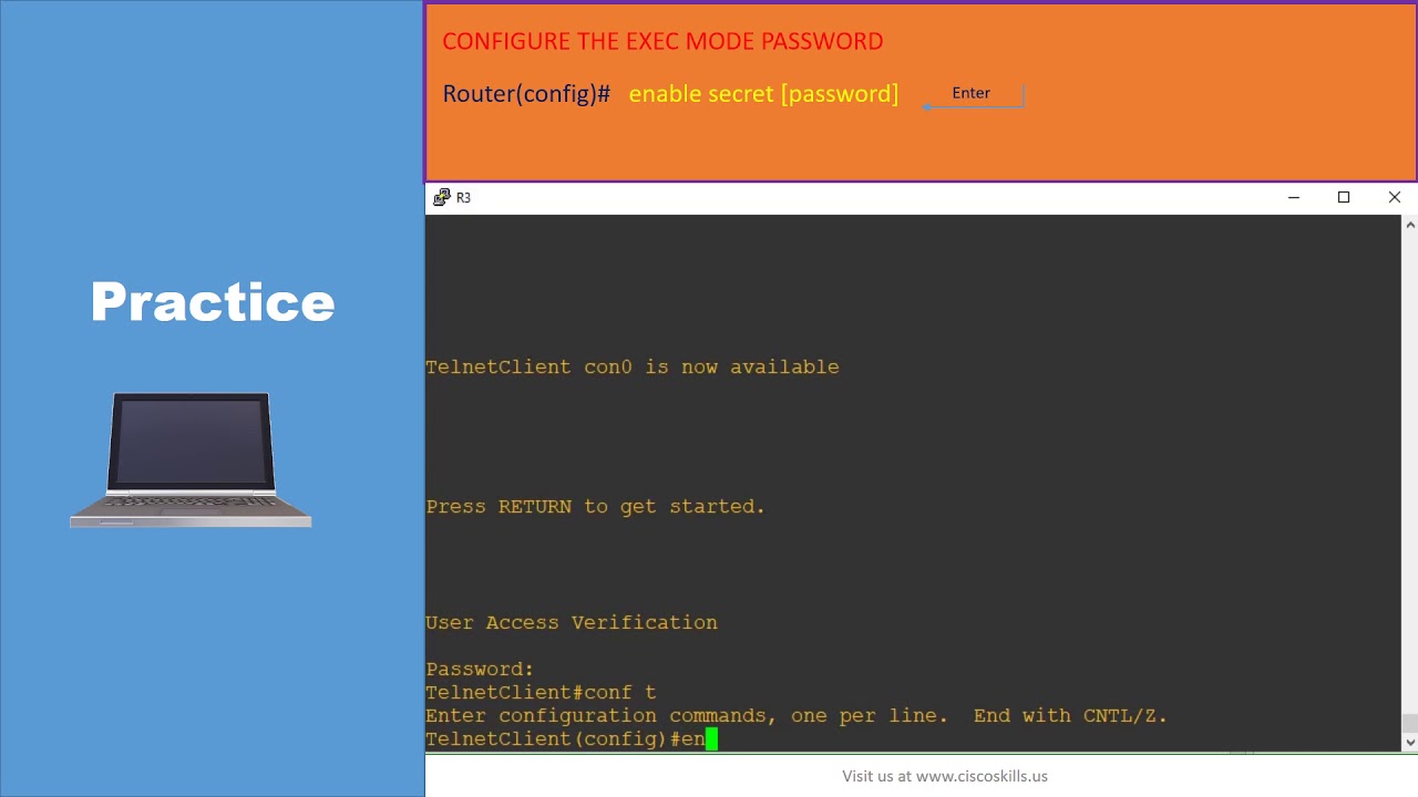 Configure the Exec mode password
