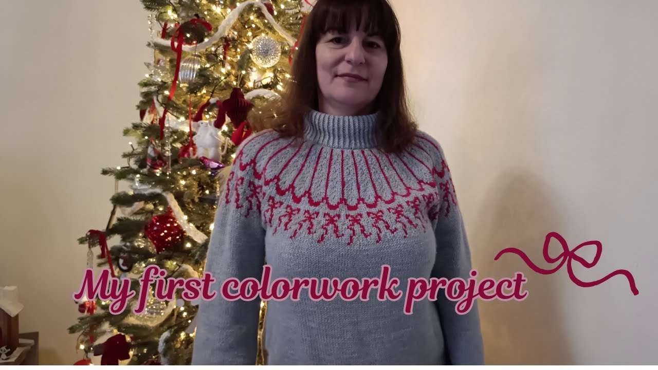Knitting Vlog - My first colorwork knitting project/I made #northernaugustinsno4