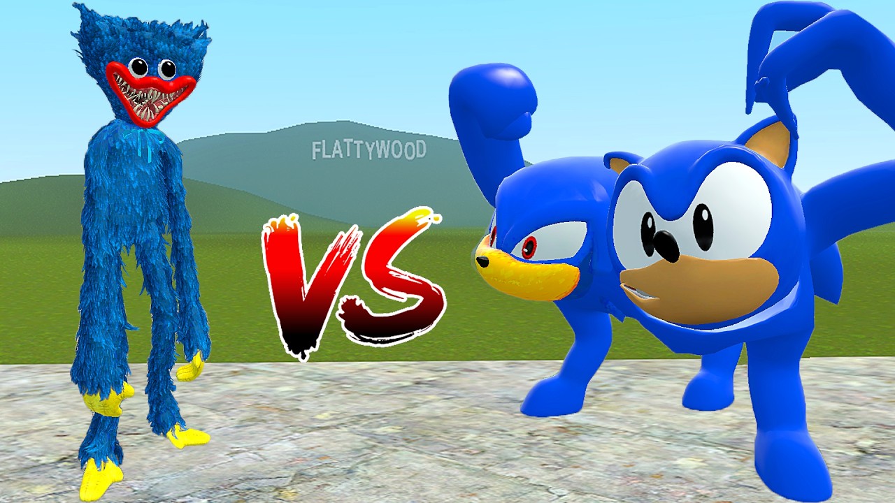 I MADE NEW HUGGY WUGGY POPPY PLAYTIME CHAPTER 1-5 VS NEW SURVIVING BOSS SONIC BABY in Garry's Mod!!