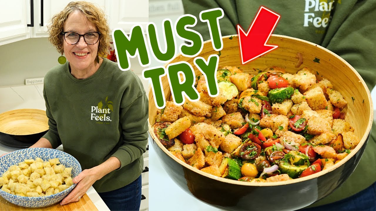 Leftover SOURDOUGH BREAD? This Easy Salad Will Impress! (PANZANELLA with a TWIST)