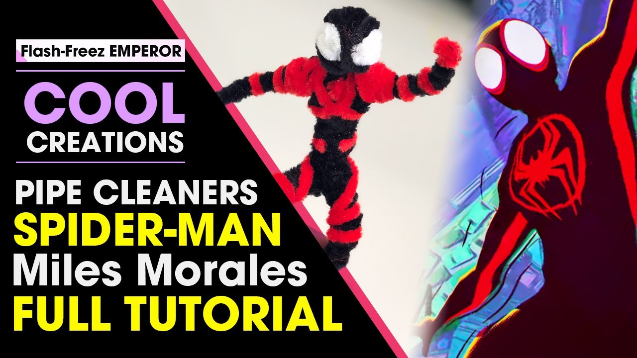 Spider-Man Pipe Cleaners ~ How to Make Spider-Man Miles Morales Inspired Character