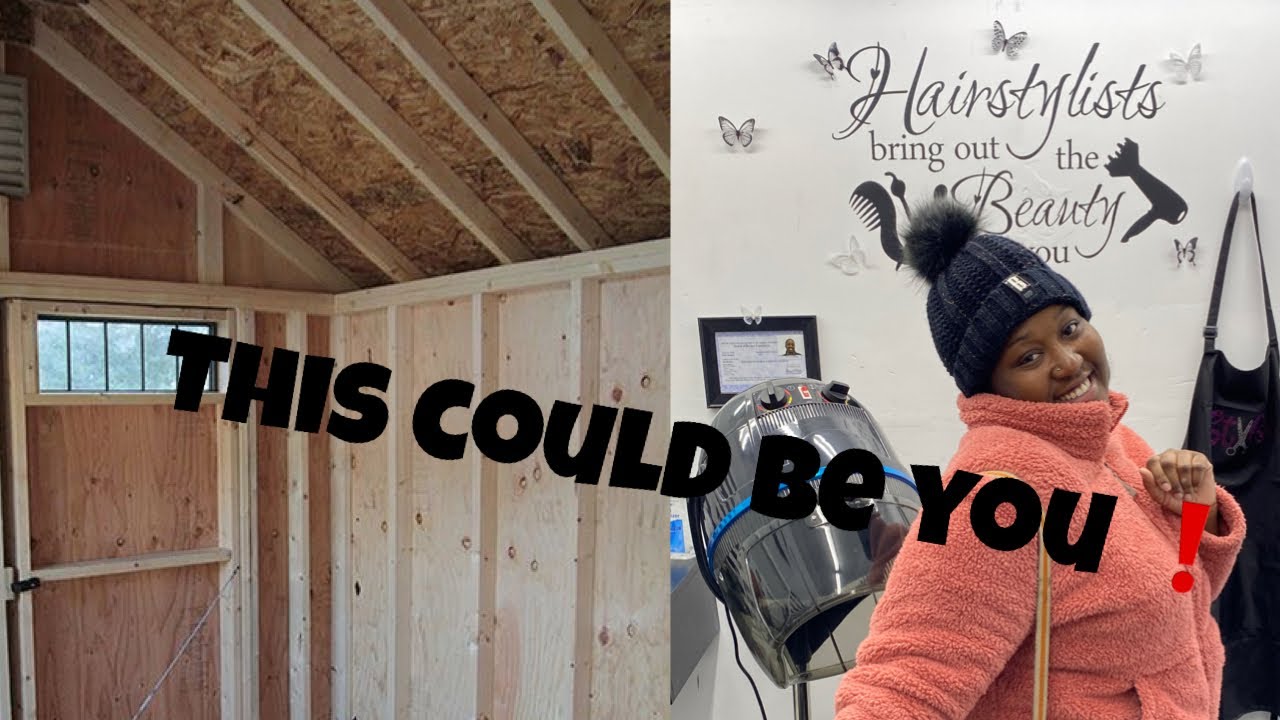 HOME HAIR SUITE REVEAL: FROM STORAGE SHED TO HAIR SUITE ‼️